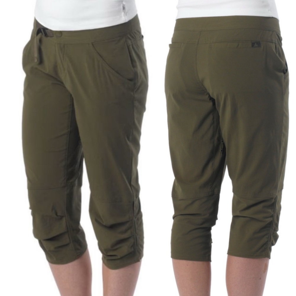 prAna Jasmine Knicker Women's‎ Green Capri Pant size 8 Performance Pant